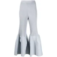 cfcl pantalon court à design nervuré - gris