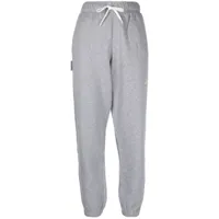 autry pantalon de jogging en coton à logo brodé - gris