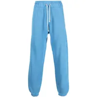 autry pantalon de jogging en coton à patch logo - bleu