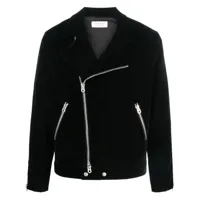 fursac veste en velours à fermeture zippée - noir