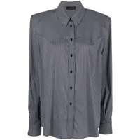 the andamane chemise d'inspiration western à carreaux - noir