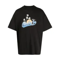 blue sky inn t-shirt en coton à logo imprimé - noir