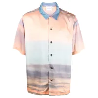 blue sky inn chemise imprimée à manches courtes - orange