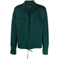 styland chemise en coton à double poches - vert