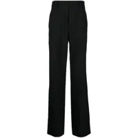 helmut lang pantalon plissé à taille haute - noir
