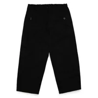 nº21 kids pantalon en coton à logo brodé - noir