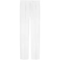 versace pantalon droit à taille haute - blanc