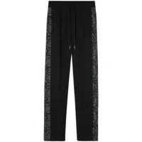versace pantalon droit barocco en jacquard - noir