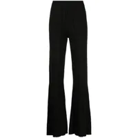 galvan london pantalon évasé dawn à design plissé - noir