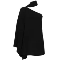 taller marmo robe courte balear à une épaule - noir