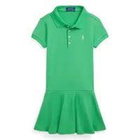 ralph lauren kids robe-polo à logo brodé - vert