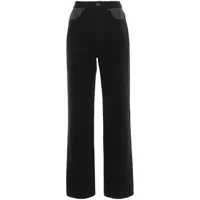 rotate birger christensen jean fuselé à design bicolore - noir