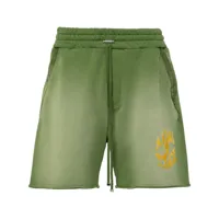 amiri short de sport en coton à logo - vert