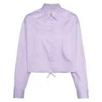 studio tomboy chemise en coton à ourlet à lien de resserrage - violet