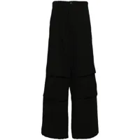 maison mihara yasuhiro pantalon plissé à coupe ample - noir