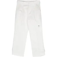 oamc pantalon droit en sergé à poches cargo - blanc