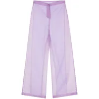 patrizia pepe pantalon palazzo à taille basse - violet