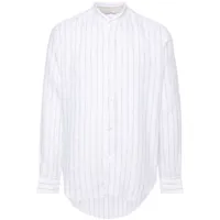 eleventy chemise rayée en lin - blanc