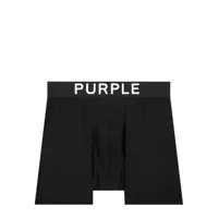 purple brand boxer en coton à logo imprimé - noir