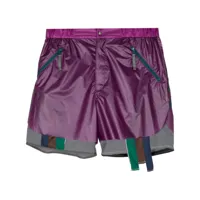 kolor short à design colour block - violet