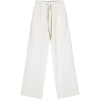 paul smith pantalon en lin à coupe ample - blanc