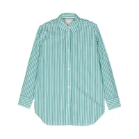 studio nicholson chemise en coton à rayures - vert
