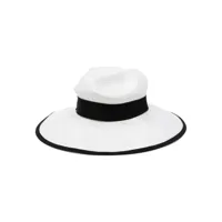 borsalino chapeau sophie en paille tressée - blanc