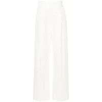 herno pantalon à détail plissé - blanc