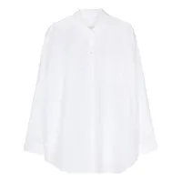 helmut lang chemise en coton à logo brodé - blanc