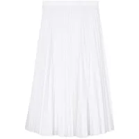theory jupe mi-longue à design plissé - blanc