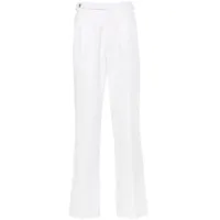 boglioli pantalon à détails plissés - blanc