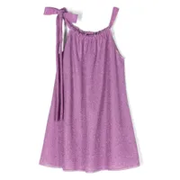 oseree kids robe évasée en maille métallisée - violet