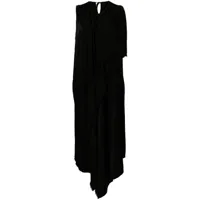 uma wang robe drapée à design sans manches - noir