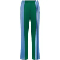 moschino pantalon droit à rayures - vert