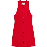 ganni robe courte à design noué - rouge