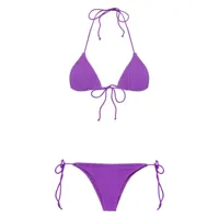 mc2 saint barth bikini marielle à effet froissé - violet