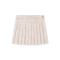 versace kids jupe plissée à imprimé baroque - rose