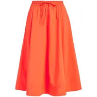 essentiel antwerp jupe mi-longue à lien de resserrage - orange