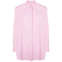 mc2 saint barth chemise brigitte à rayures - rose