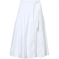 proenza schouler white label jupe portefeuille mi-longue à plis - blanc