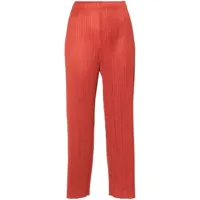 pleats please issey miyake pantalon droit monthly colors: april - orange