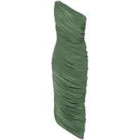 norma kamali robe mi-longue diana drapée - vert