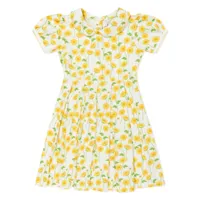 rachel riley robe évasée à fleurs - jaune