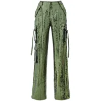 retrofete pantalon andre à sequins - vert