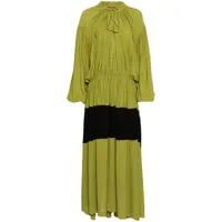 colville robe bersanetti à design plissé - vert