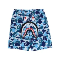 a bathing ape® short de sport abc camo shark - bleu