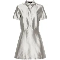 theory robe courte shantung - gris