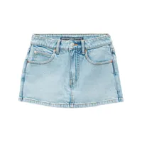 alexander wang jupe-short en jean à taille mi-haute - bleu