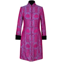 shanghai tang veste réversible à motif en jacquard - violet