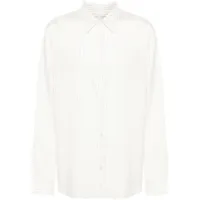 studio nicholson chemise en soie à rayures - blanc